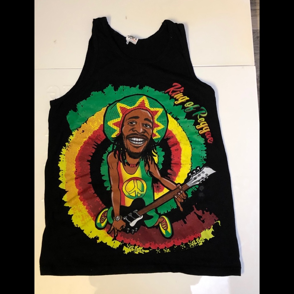 t tank top king of reggae sz M .